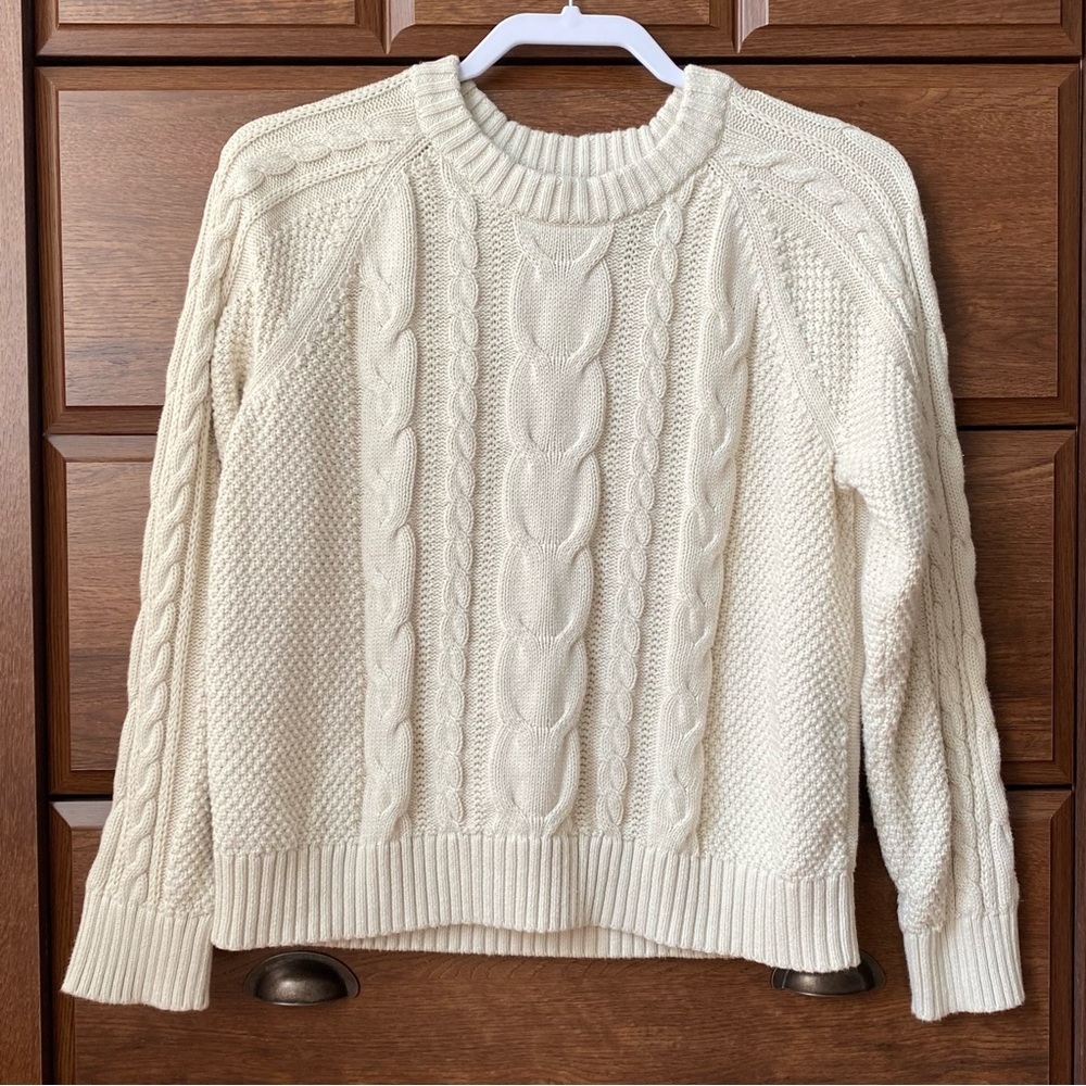GAP - Soft cotton cable-knit sweater - size M petite